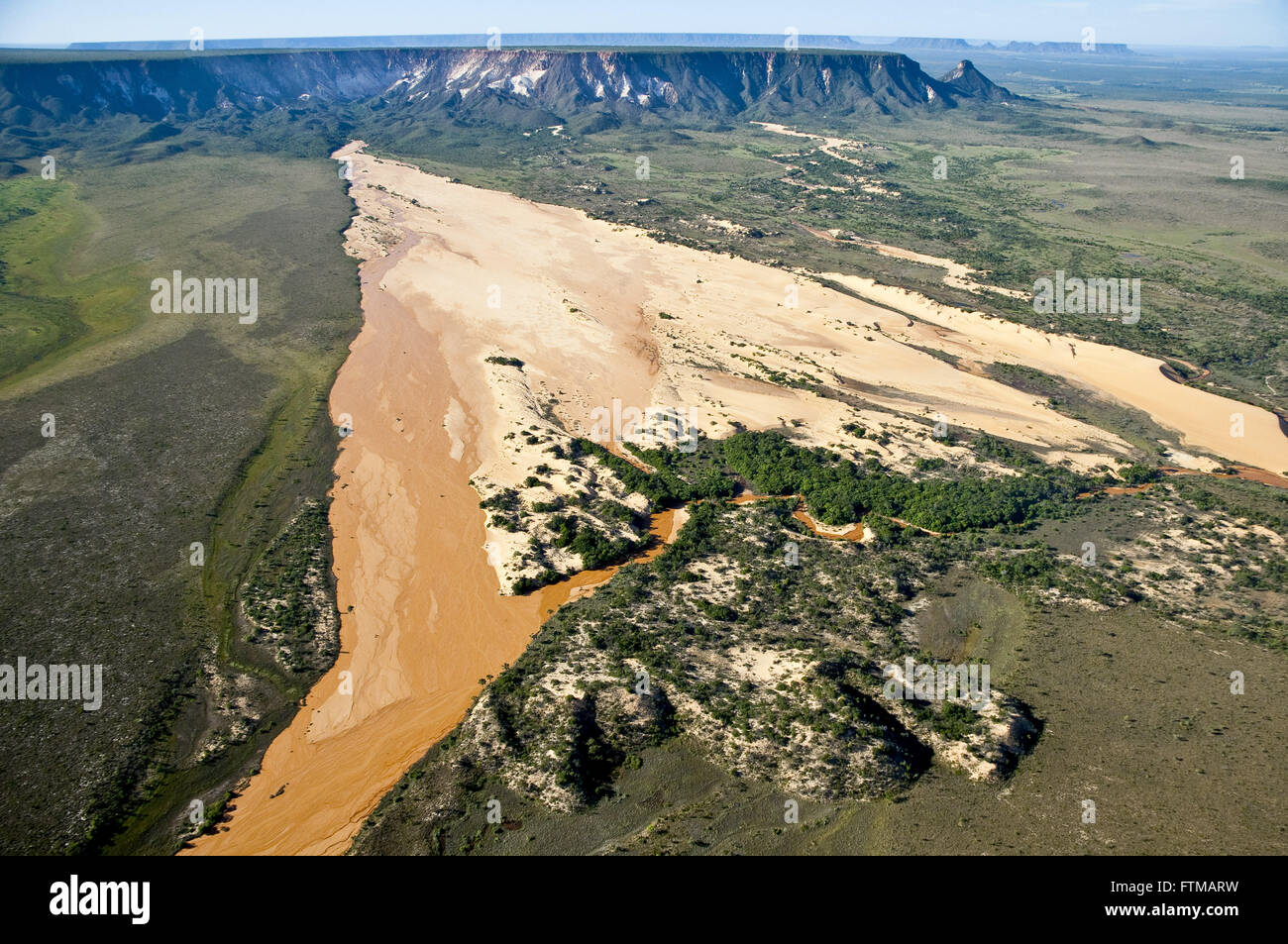 Vista aerea di dune Serra do Espirito Santo Foto Stock