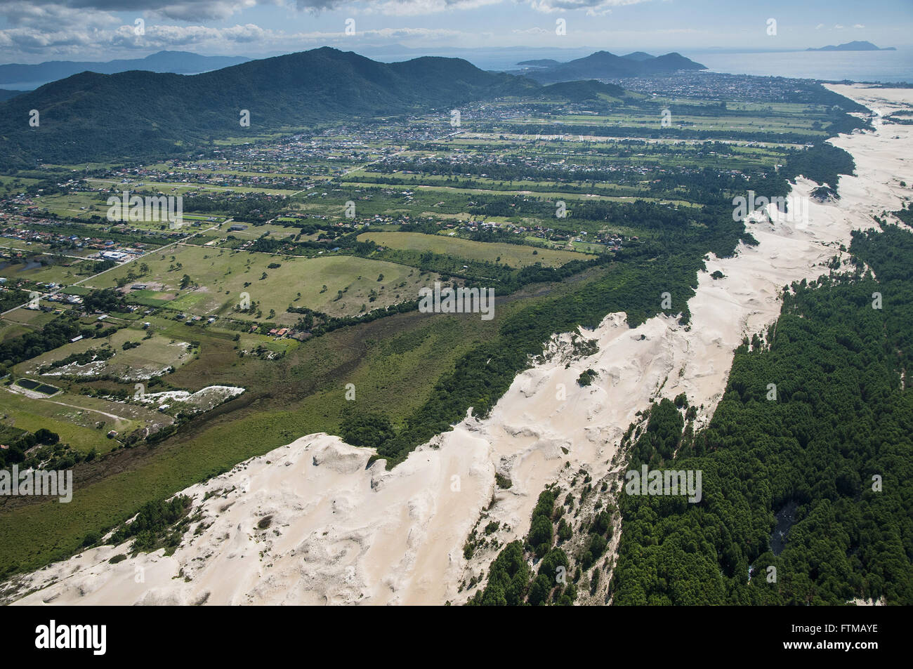 Vista aerea del Red River State Park - incidentali Red River District Foto Stock