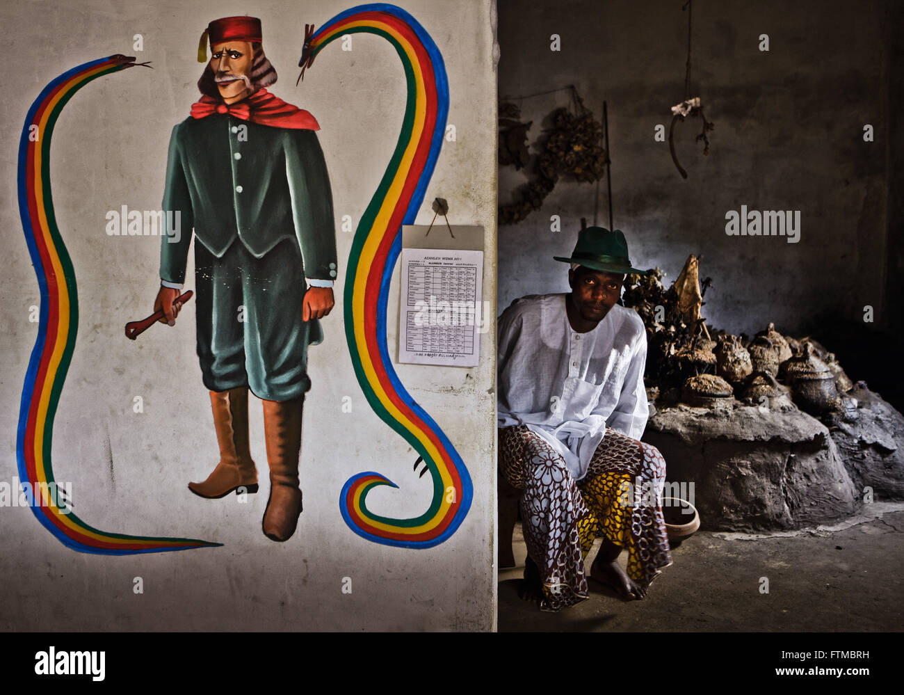 Dah Dagoun Noncheokon capo cult e voodoo Dagoun de Souza famiglia Foto Stock