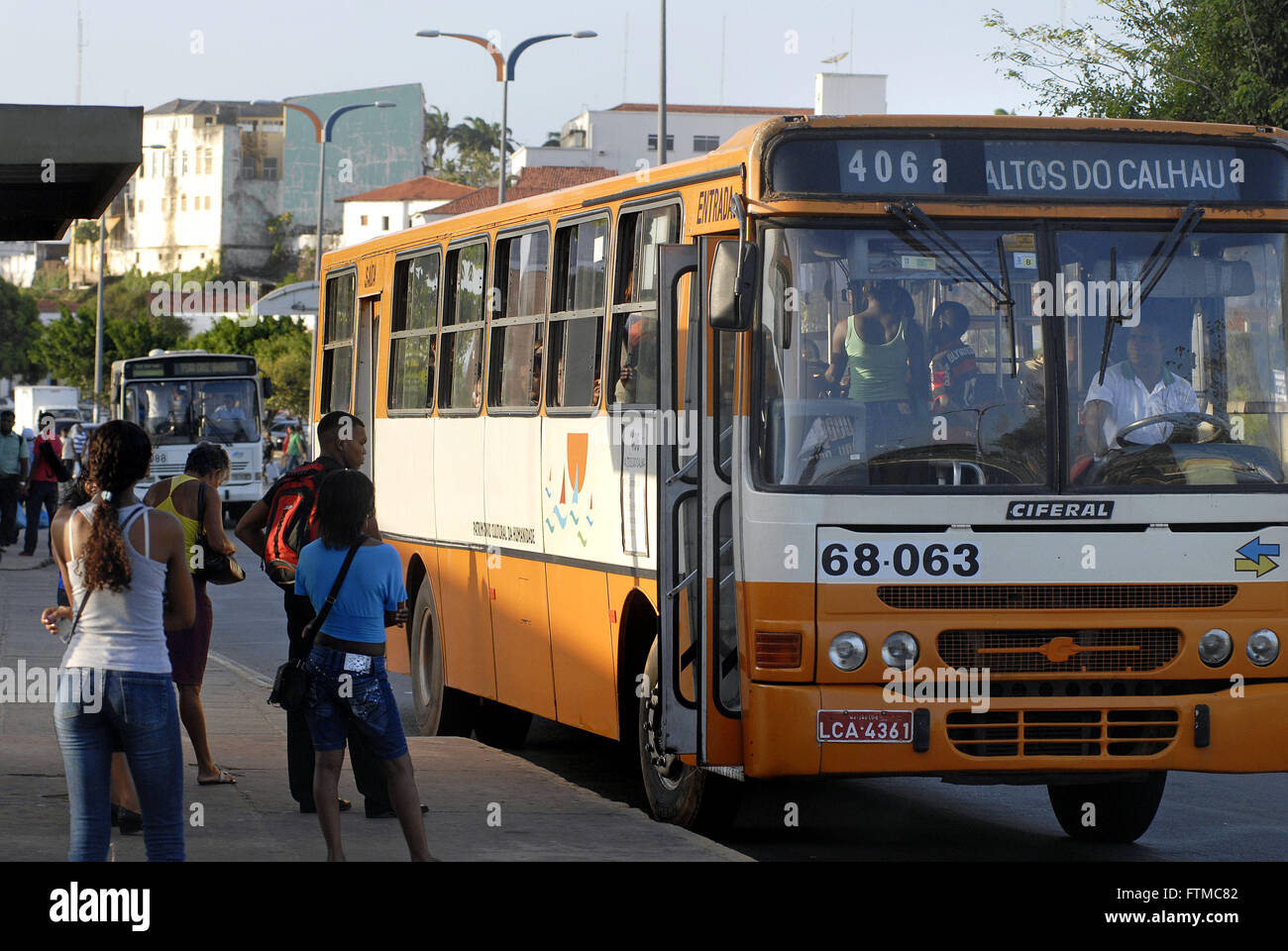 Punto di autobus urbano - trasporto pubblico dalla città di Sao Luis Foto Stock