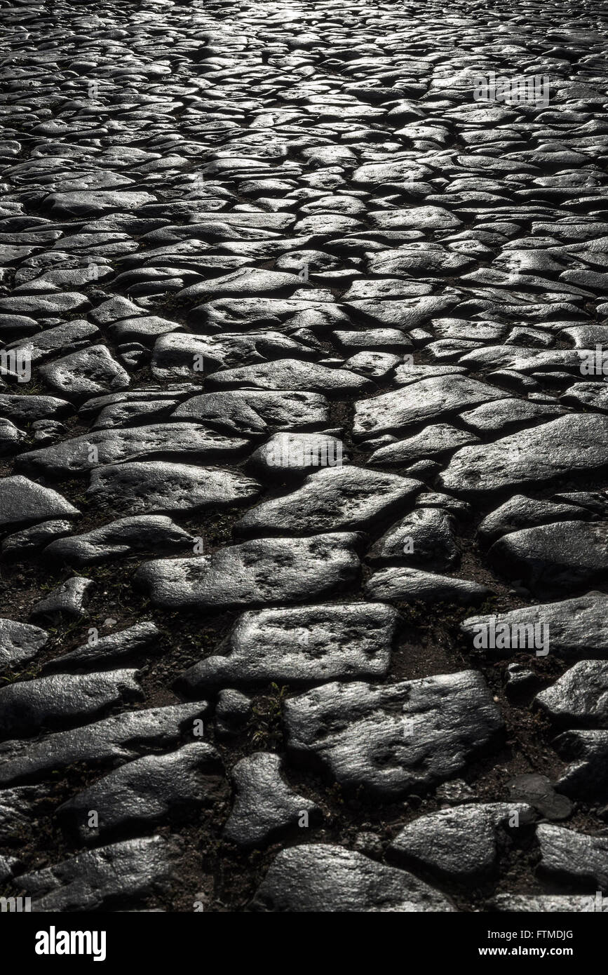 Pietre per pavimentazione in dettaglio Foto Stock