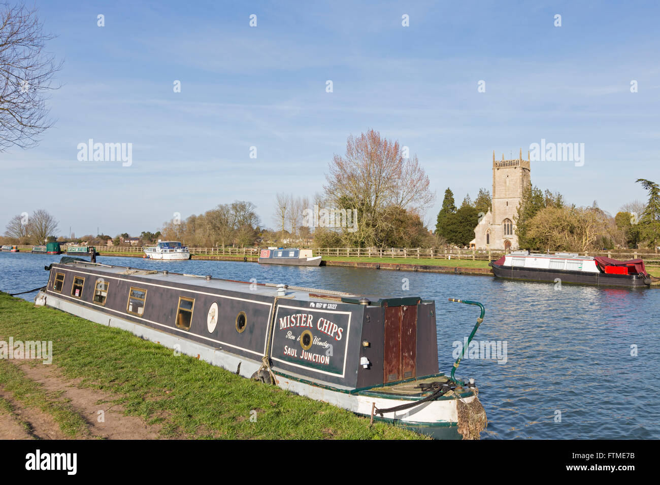 Gloucester e Nitidezza Canal vicino Frampton on severn, Gloucestershire, England, Regno Unito Foto Stock