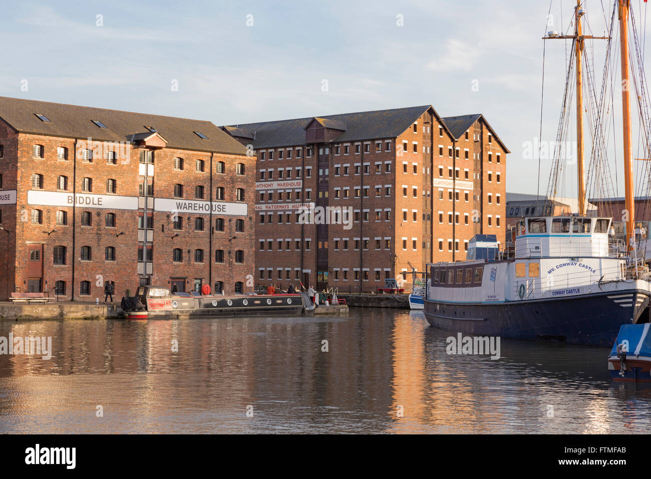 Gloucester Docks, Gloucester, Gloucestershire, England, Regno Unito Foto Stock