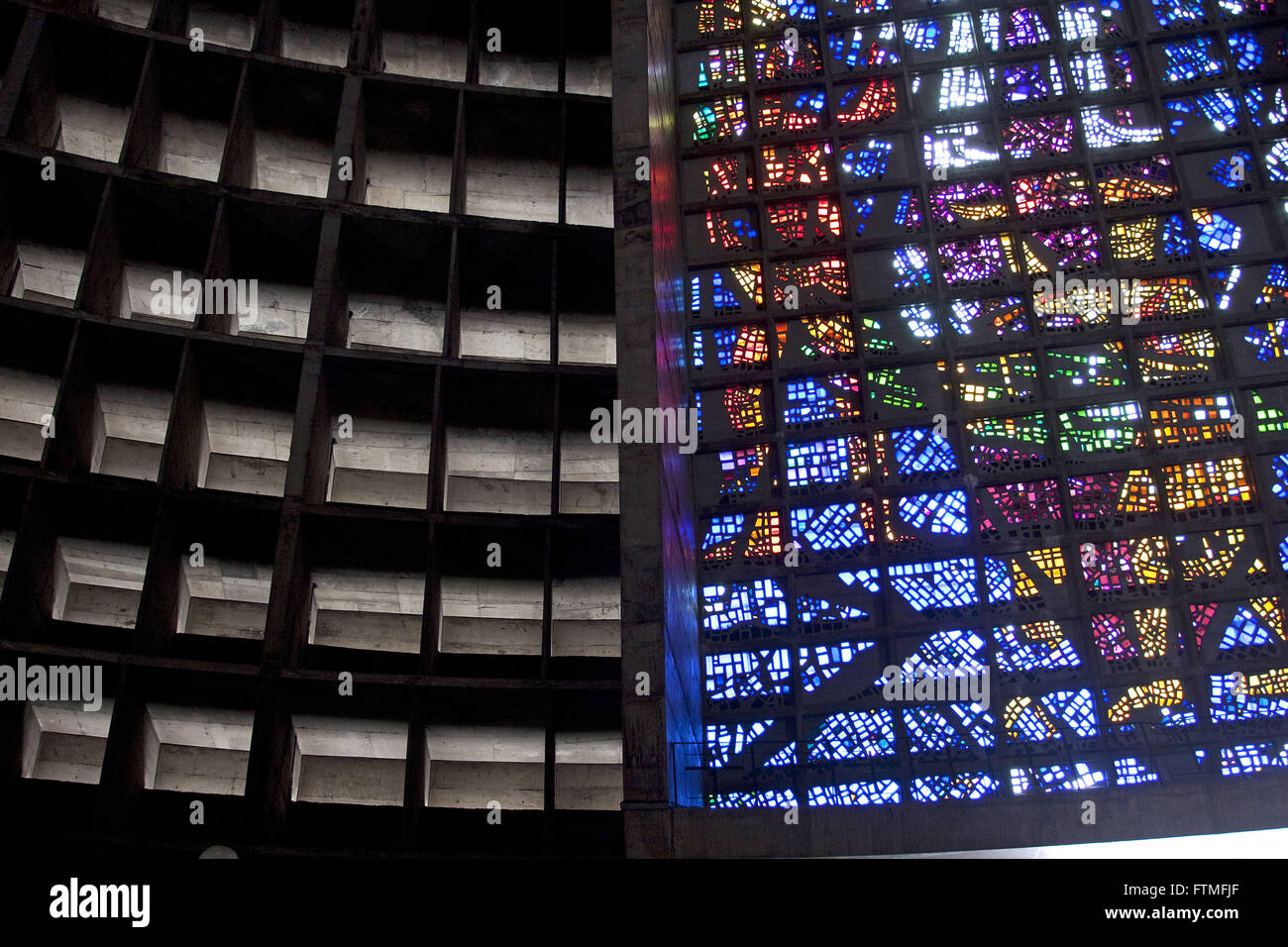 Interno della Cattedrale Metropolitana di Rio de Janeiro nel centro storico della città Foto Stock
