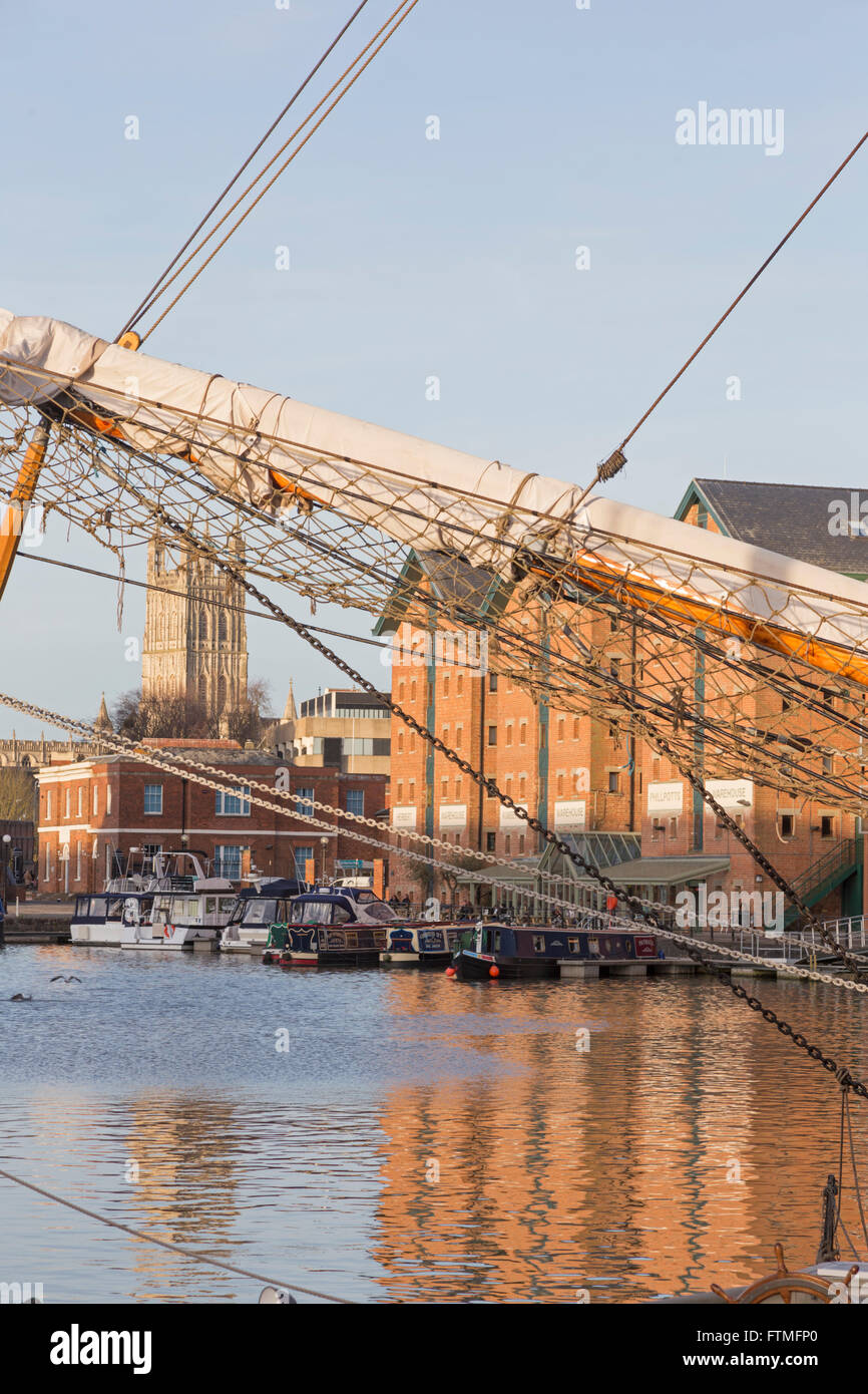 Gloucester Docks, Gloucester, Gloucestershire, England, Regno Unito Foto Stock