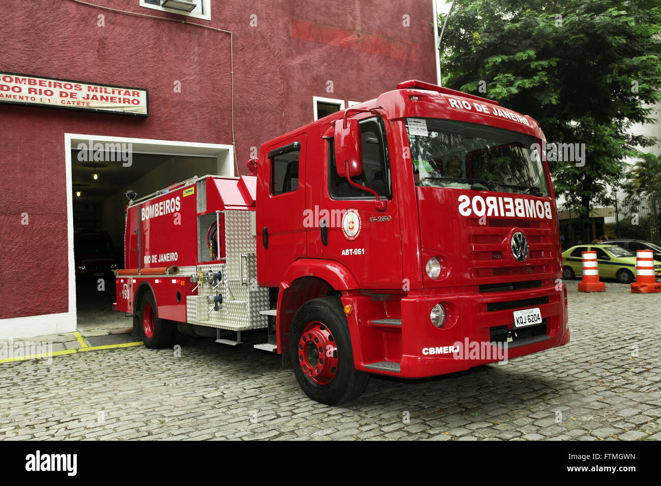Il raggruppamento dei Vigili del Fuoco dello Stato di Rio de Janeiro Foto Stock
