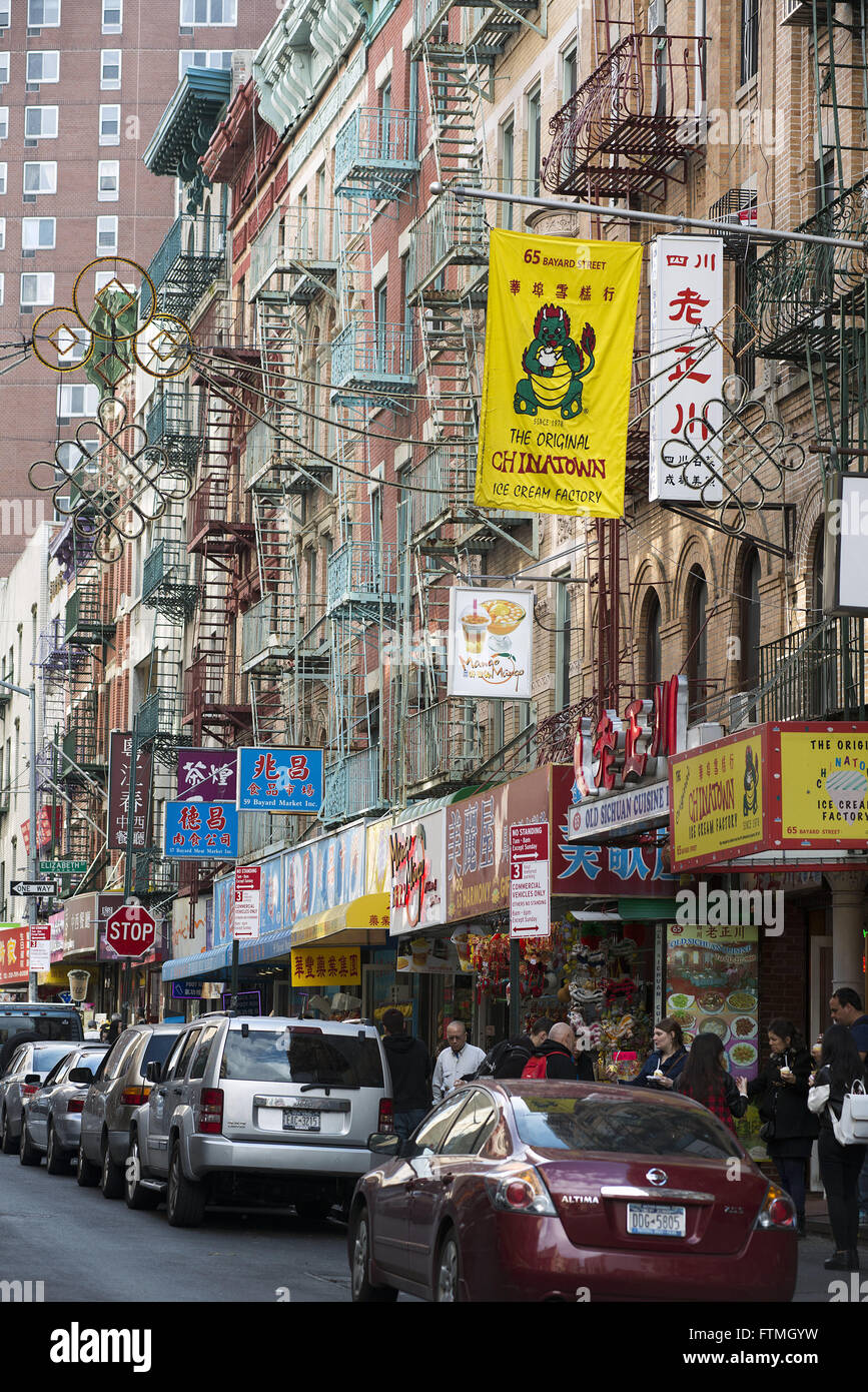 Commercio di Chinatown - quartiere cinese della città Foto Stock