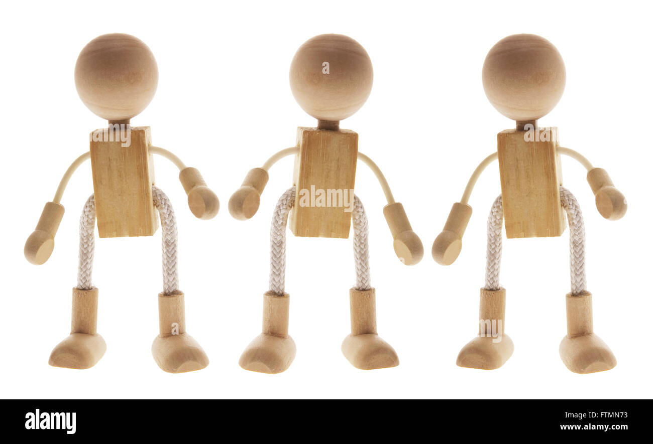 Bambini in legno figure Foto Stock