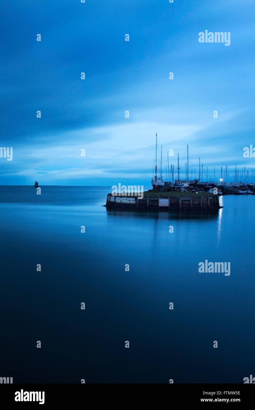 Tayport del porto al crepuscolo Tayport Fife Scozia Scotland Foto Stock