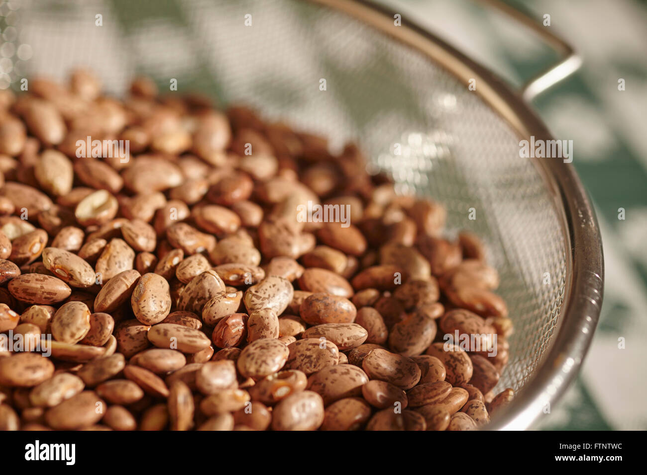 Essiccato fagioli pinto pronto per il bagno e la cucina Foto Stock