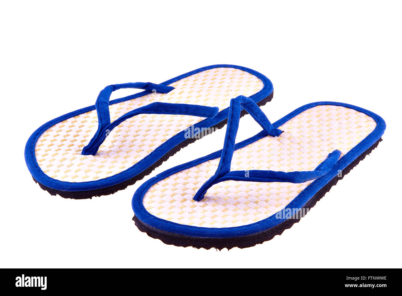 Il flip flop isolati su sfondo bianco Foto Stock