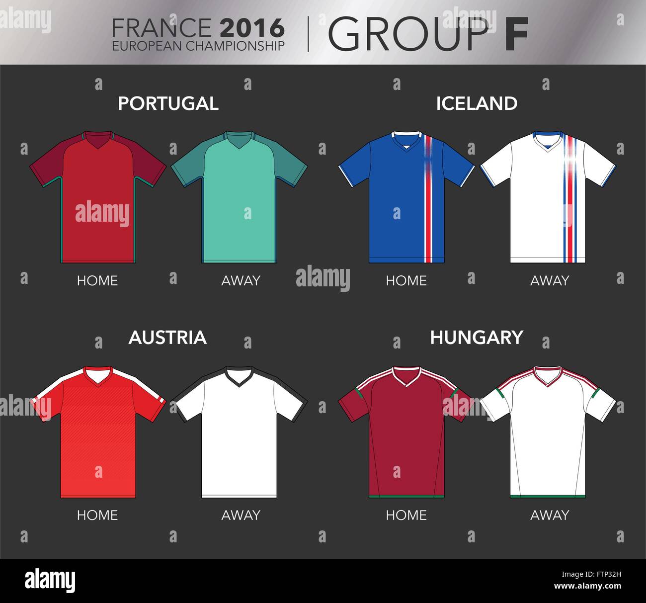 European Cup 2016 - Gruppo F Illustrazione Vettoriale