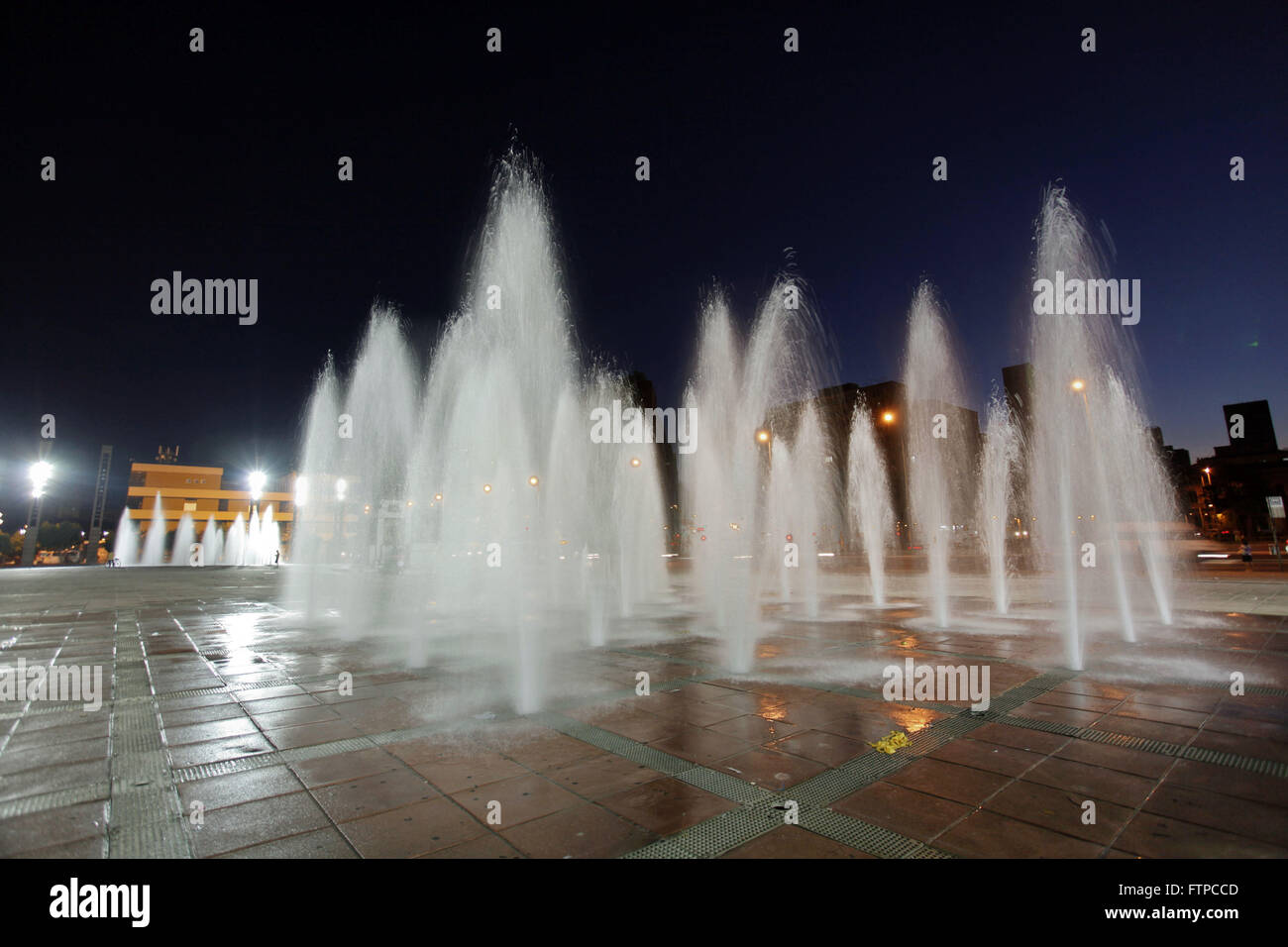 Fontana Praca Rui Barbosa o stazione piazza nel centro di Belo Horizonte - MG Foto Stock