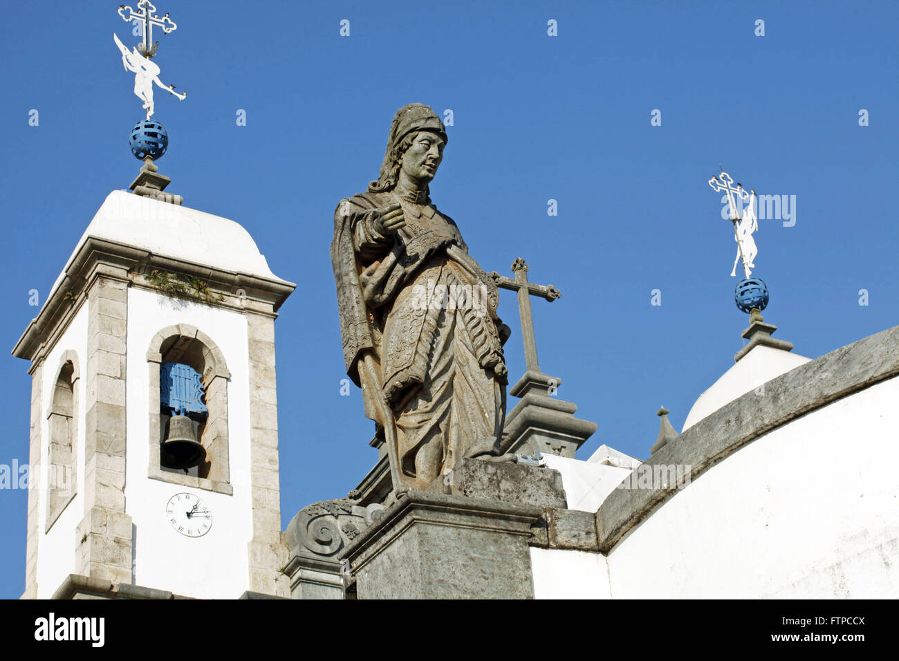 La scultura scolpita dal profeta Amos Aleijadinho nel sagrato della Basilica del Bom Jesus Matozinhos Foto Stock