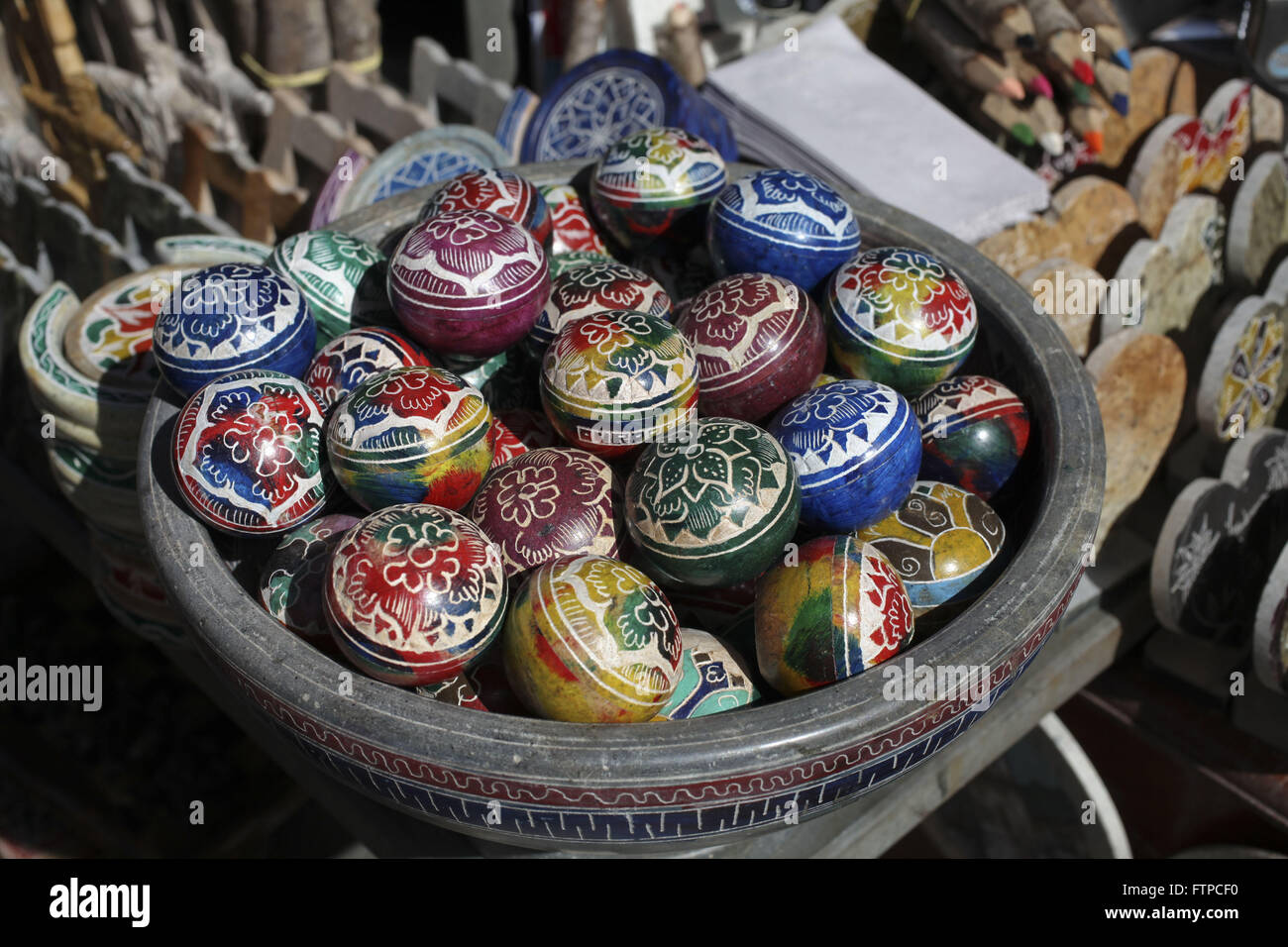 Artigianato in pietra ollare fiera artigianale nella città di Ouro Preto - MG Foto Stock