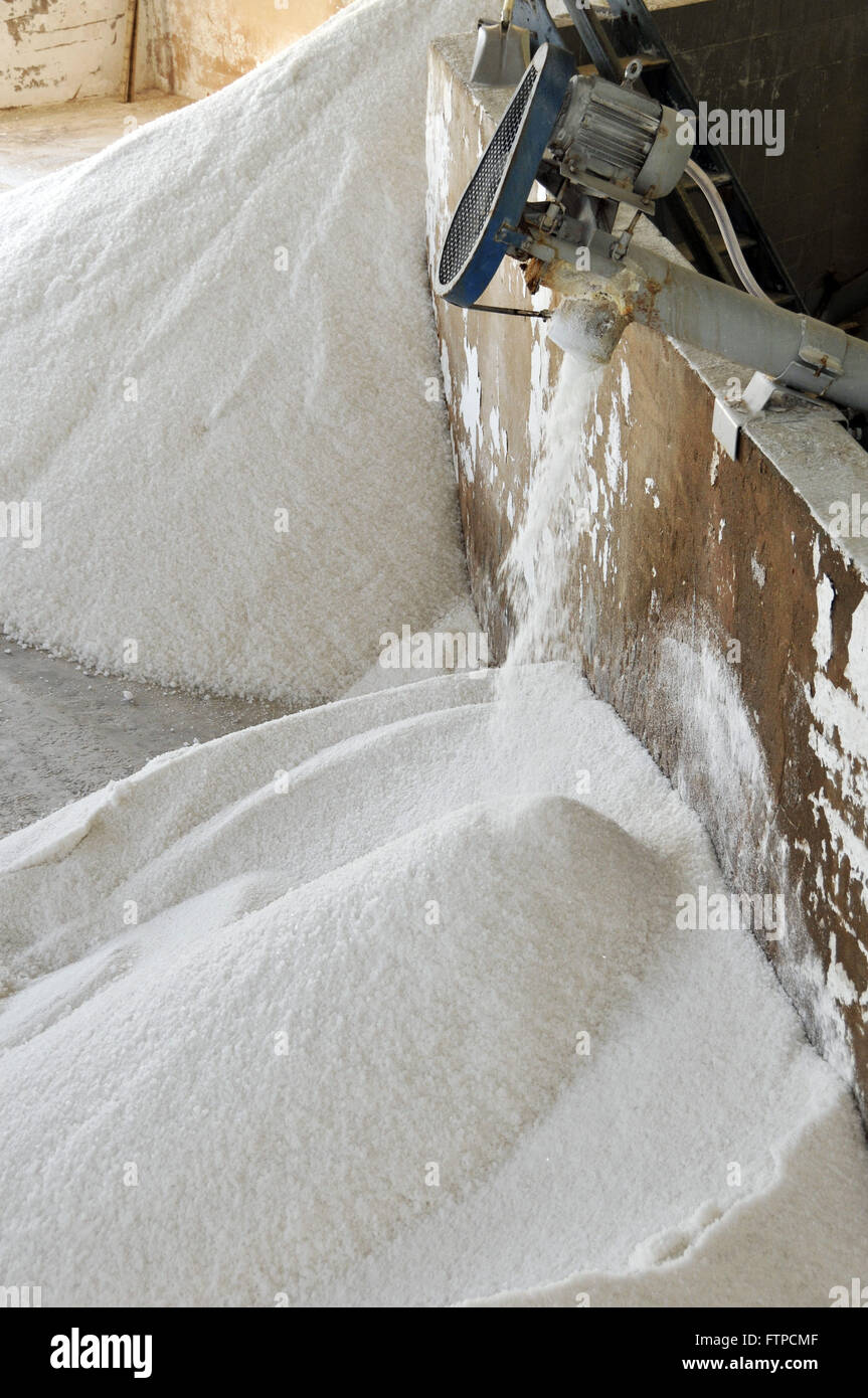 Industria estrattiva del comune di sale grosso - regione costiera di RN Foto Stock