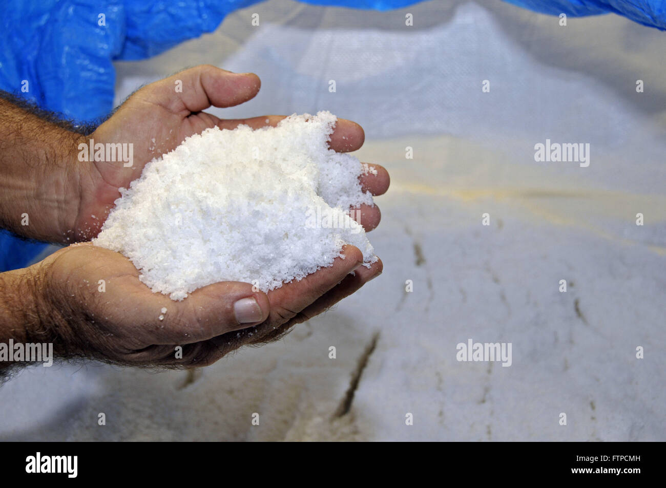 Estrazione di sale nella città di uno spessore di Rio Grande do Norte Foto Stock
