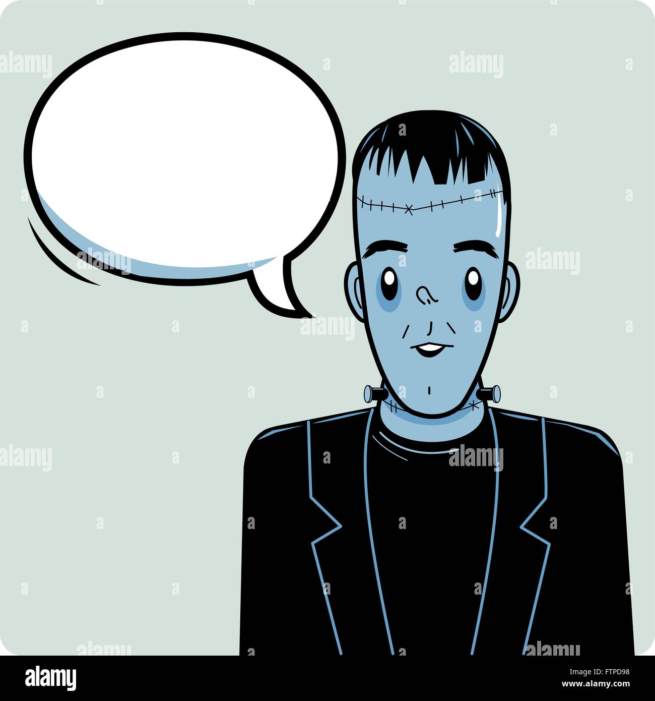 Frankenstein e discorso bolla. Illustrazione Vettoriale