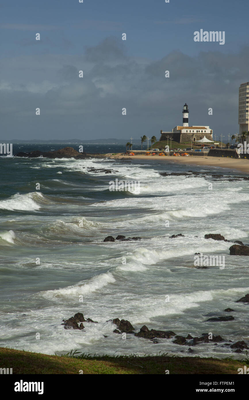 Praia do Forte in Forte de Santo Antonio da Barra - noto anche come barra faro Foto Stock