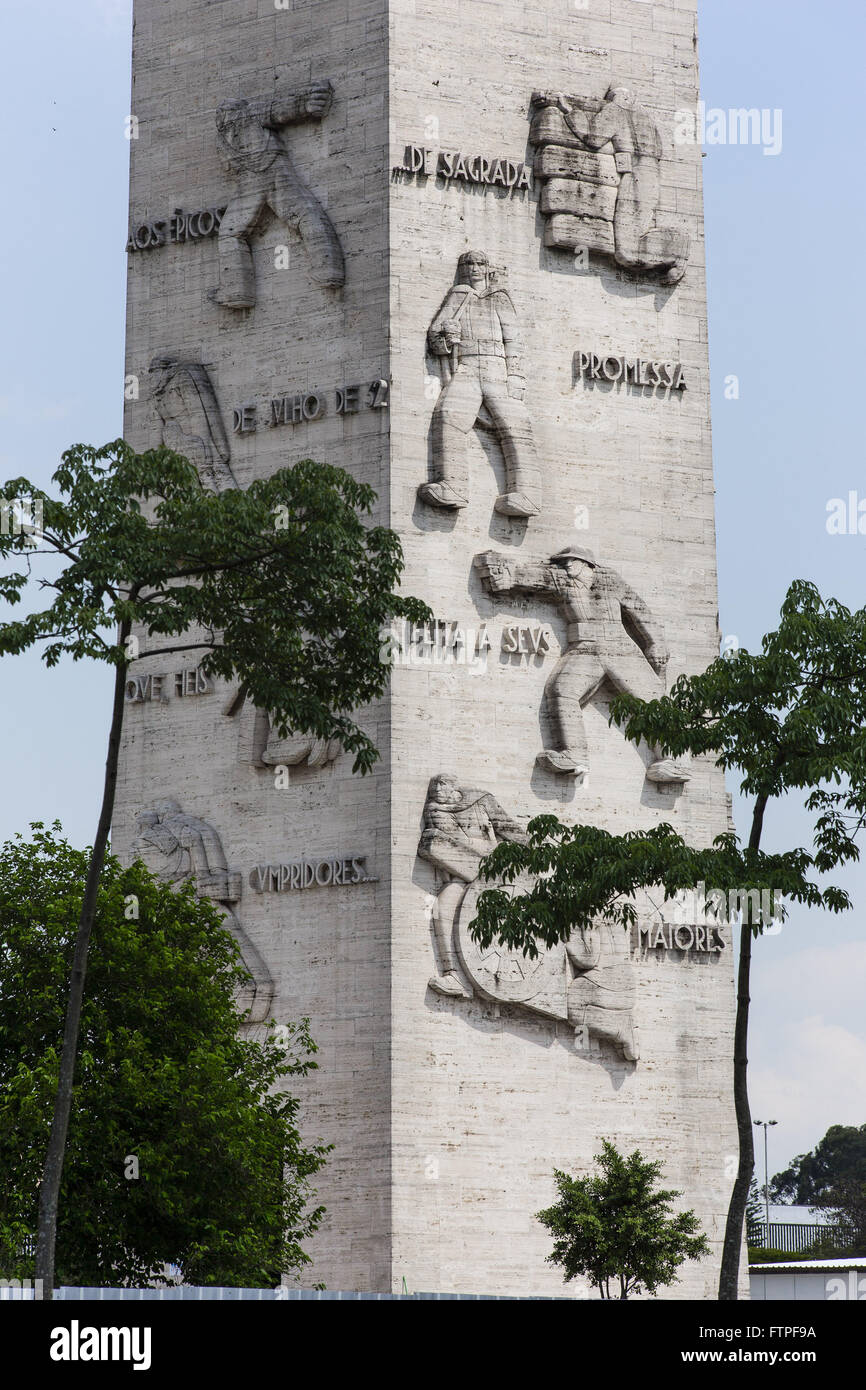 Dettaglio dall'obelisco al mausoleo di eroi 1932 - opera di Galileo Ugo Emendabili Foto Stock