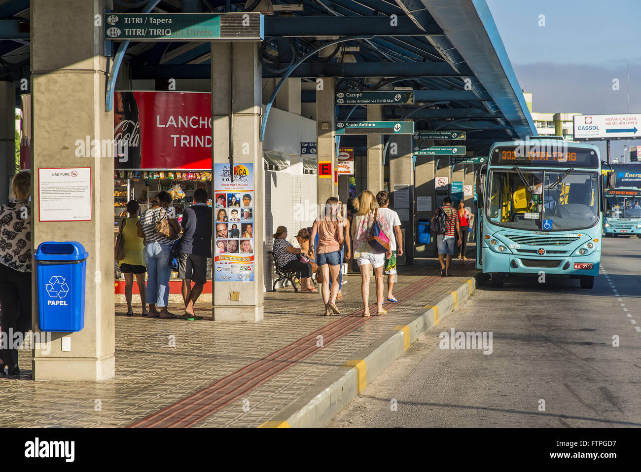 Terminale di autobus urbano nel quartiere di Trinidad Foto Stock