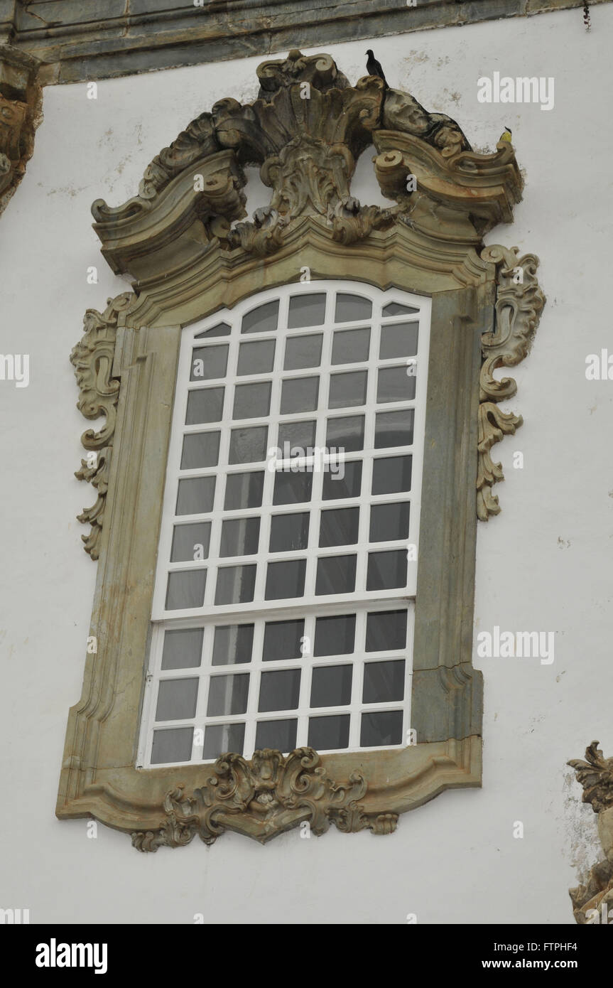 Particolare della facciata della Igreja Sao Francisco de Assis costruito dal 1774 Foto Stock
