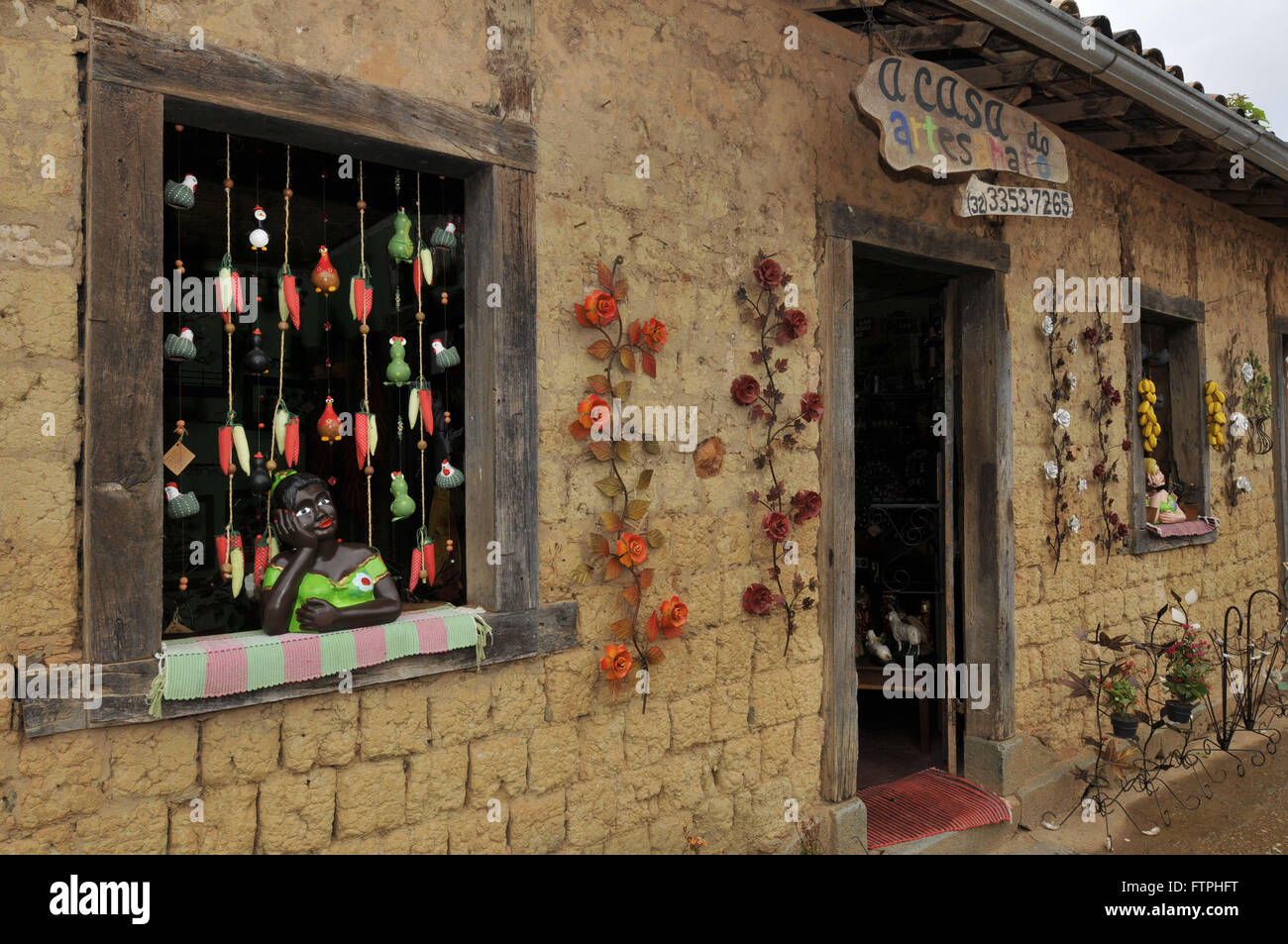 Negozio di artigianato quartiere vittoriano meglio noto come Veloso Bichinho Foto Stock