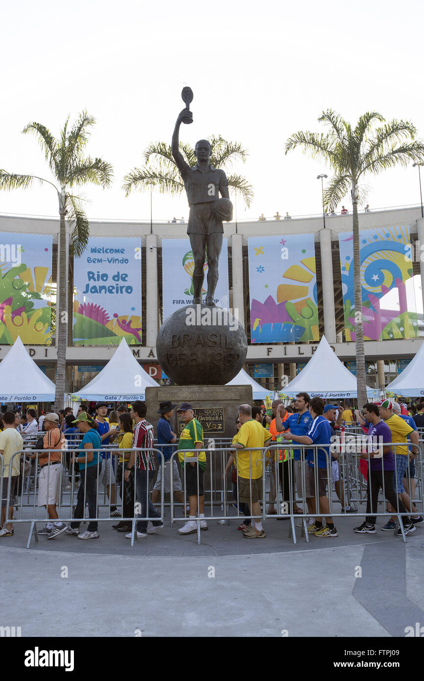 Coda Maracana Stadium entrata per il match tra Ecuador e la Francia nella Coppa del Mondo 2014 Foto Stock