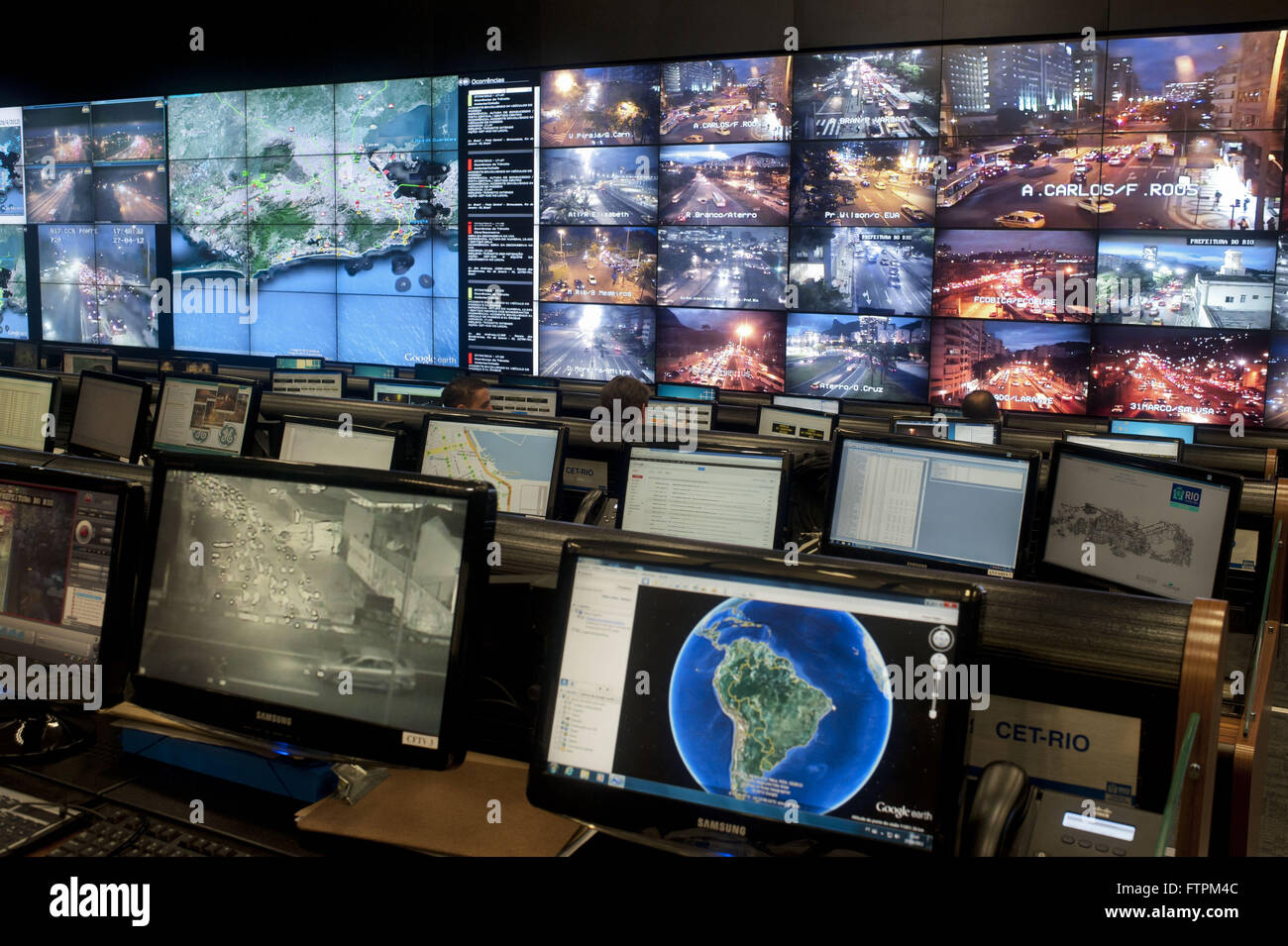 Rio Operations Center - Servizio pubblico municipio il monitoraggio della città Foto Stock