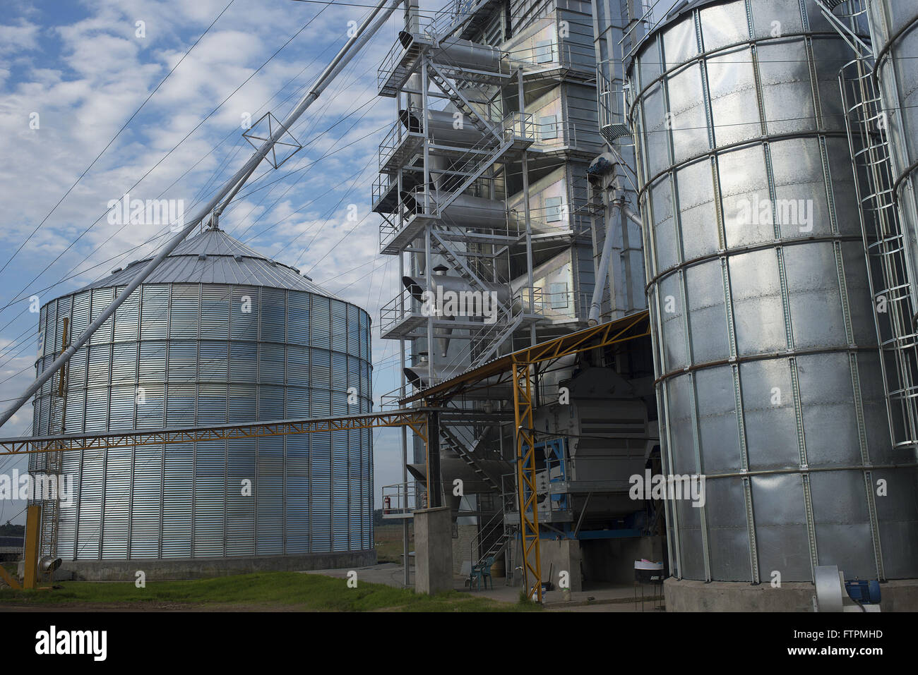 Silo di stoccaggio di riso Foto Stock