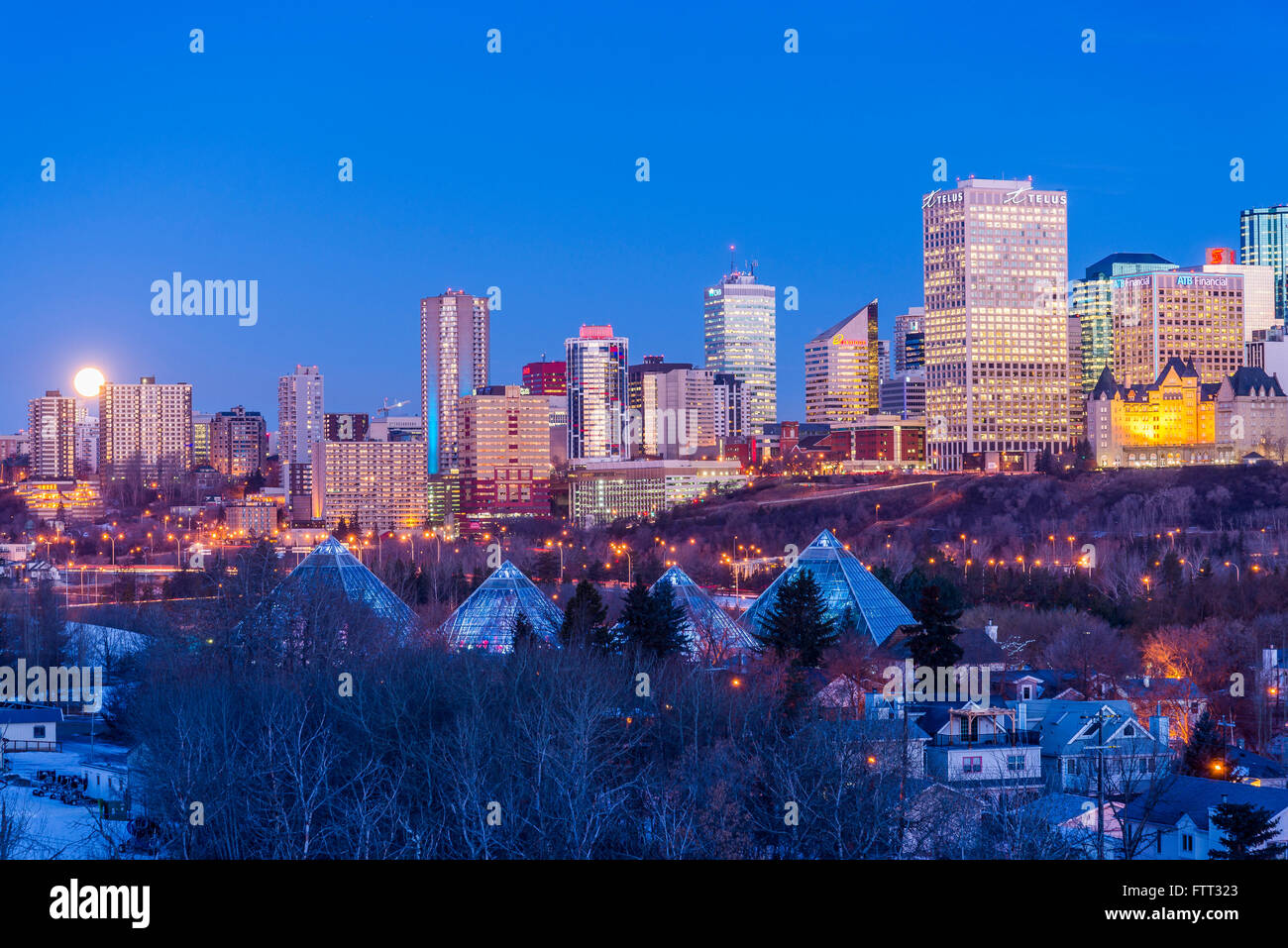 Skyline di Edmonton, Alberta, Canada Foto Stock