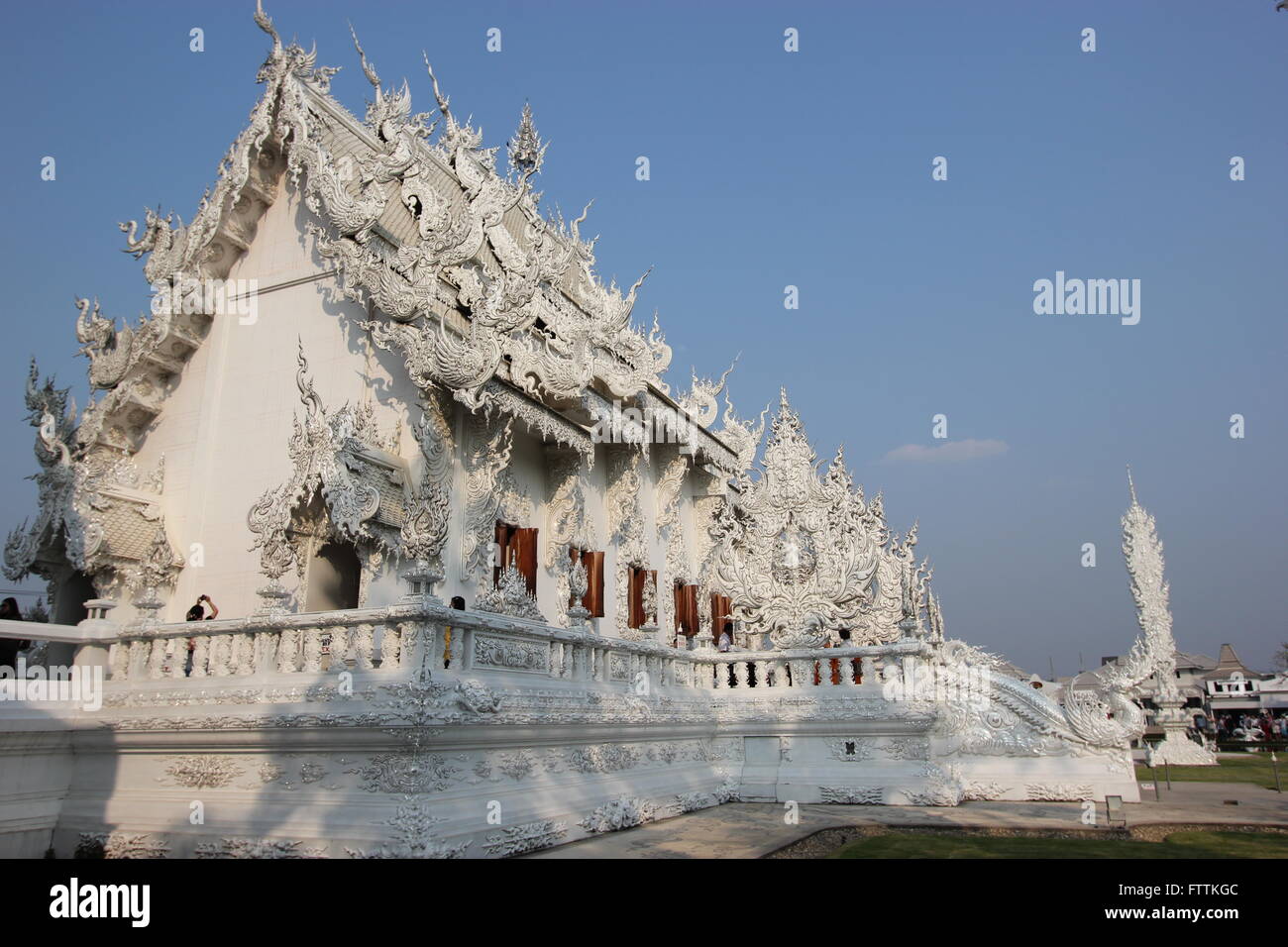 Wat Rong Khun, Chiang Rai, Thailandia Foto Stock