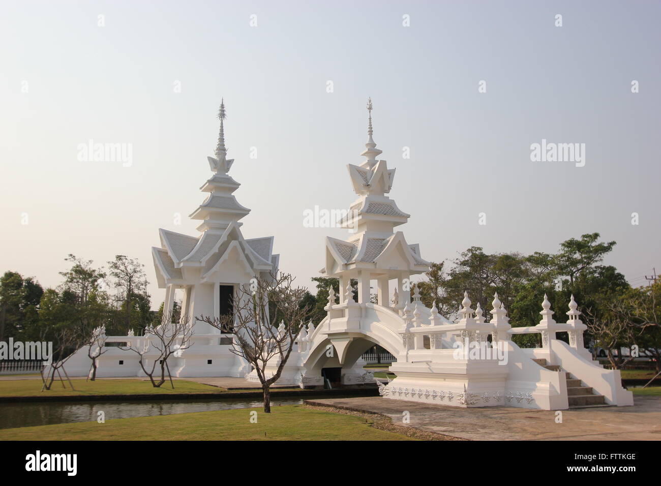 Wat Rong Khun, Chiang Rai, Thailandia Foto Stock