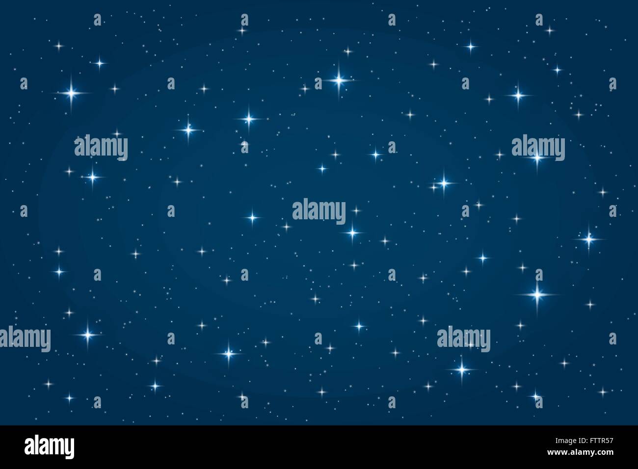 Notte Blu sfondo stellato. Il vettore orizzontale del modello di progettazione Illustrazione Vettoriale