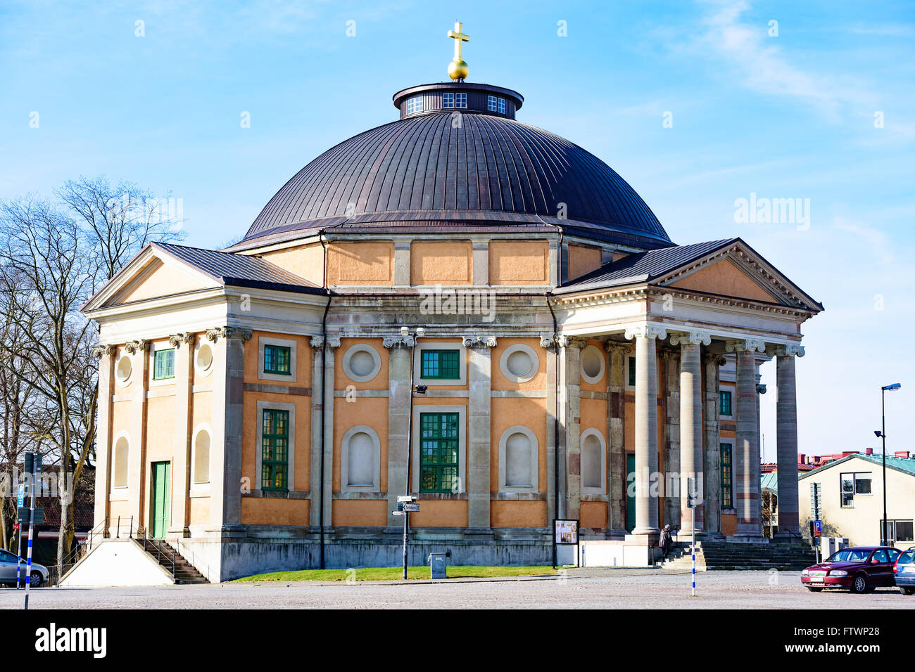 Karlskrona, Svezia - 27 Marzo 2016: La Chiesa di Santa Trinità è parte del patrimonio mondiale dell'UNESCO. Fu costruita tra il 1697- Foto Stock