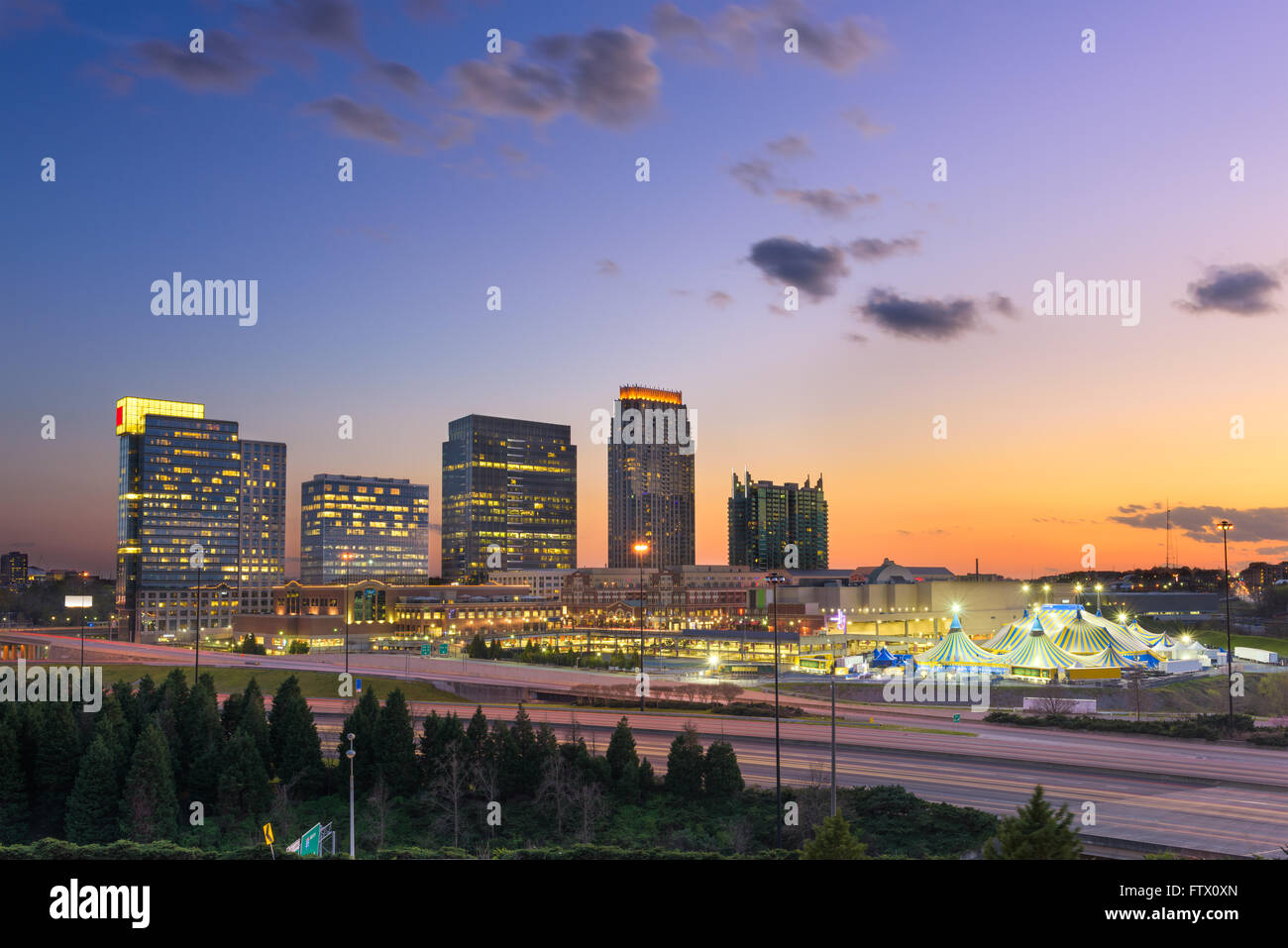 Atlanta, Georgia, Stati Uniti d'America midtown skyline. Foto Stock
