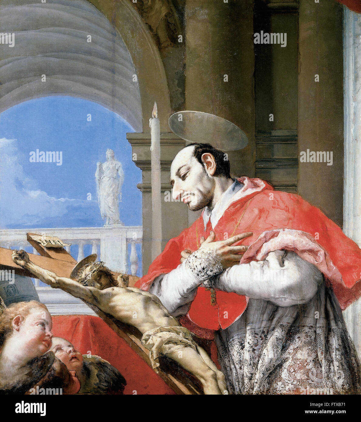 Givoanni Battista Tiepolo - San Carlo Borromeo - Cincinnati Art Museum Foto Stock