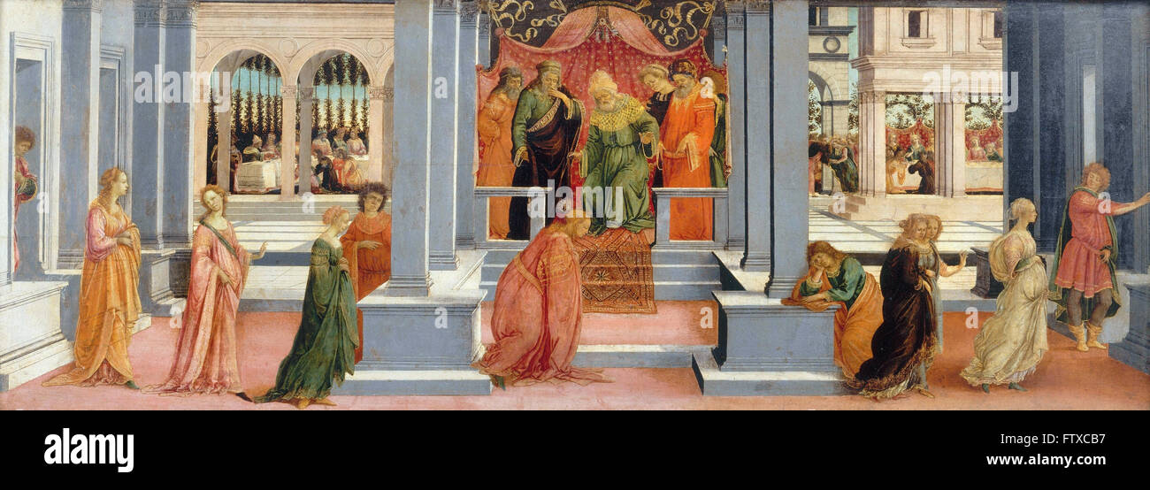 Filippino Lippi - Esther choisie par Assuérus - Château de Chantilly Foto Stock