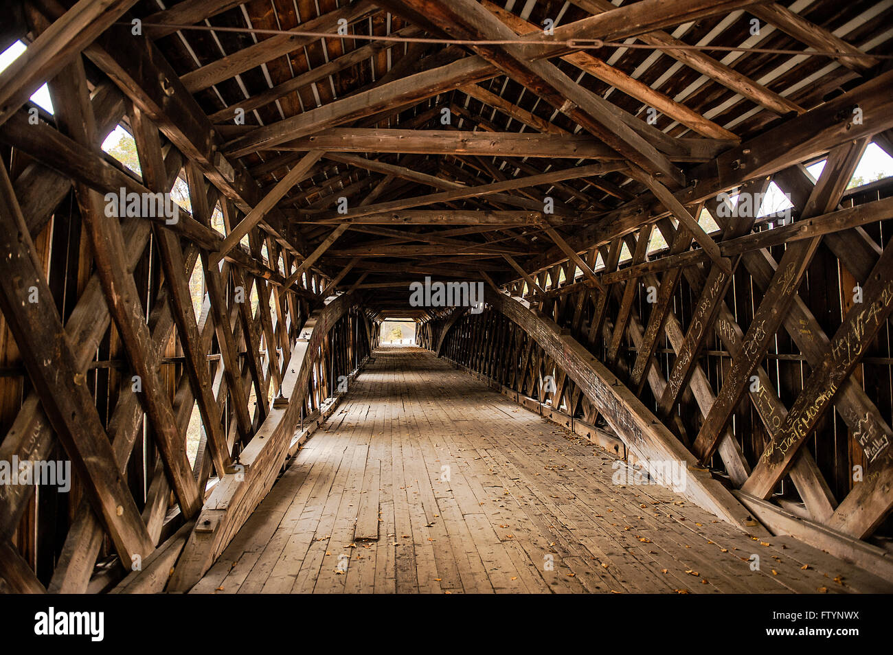 Scott ponte coperto, (più lungo nel Vermont), Townshend, Vermont, VT, STATI UNITI D'AMERICA Foto Stock