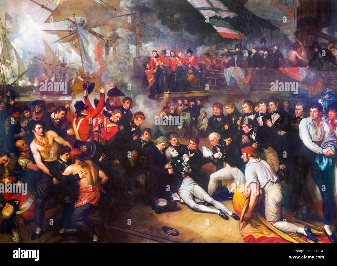 La morte di Nelson da Benjamin West, 1806 Foto Stock