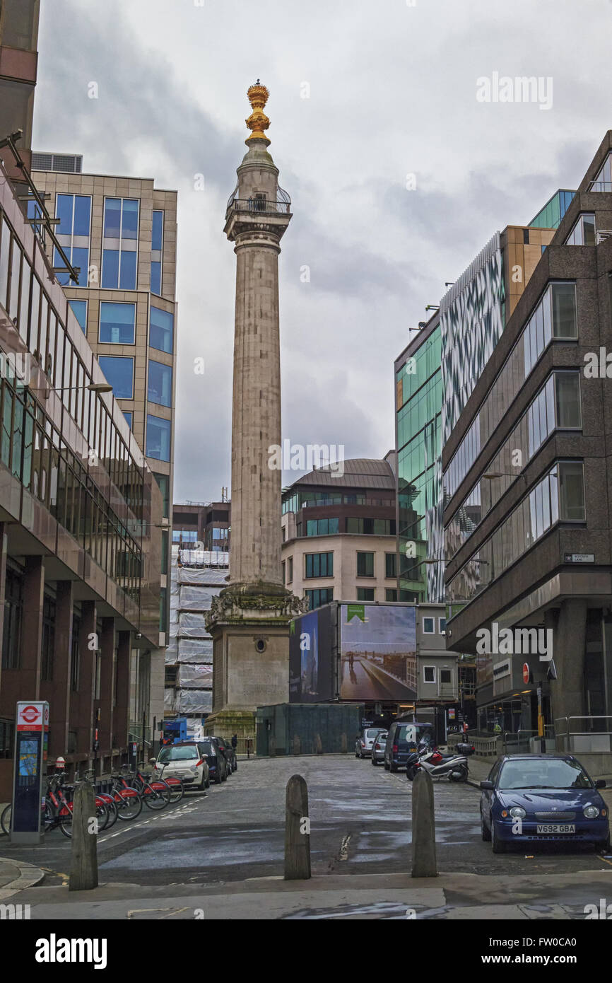 Città di Londra - Il monumento Foto Stock