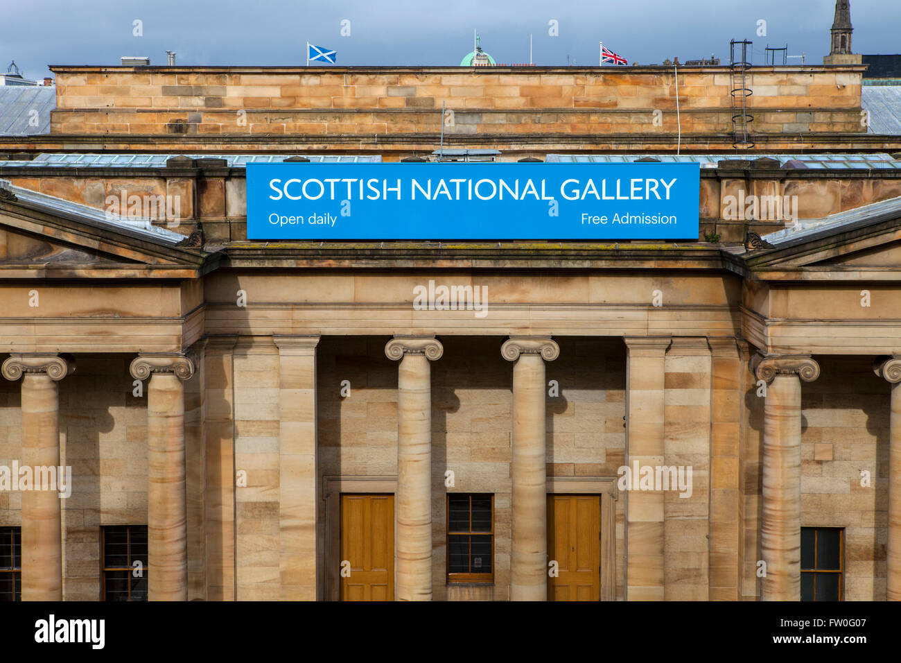 Una vista della Scottish National Gallery di Edimburgo, in Scozia. Foto Stock