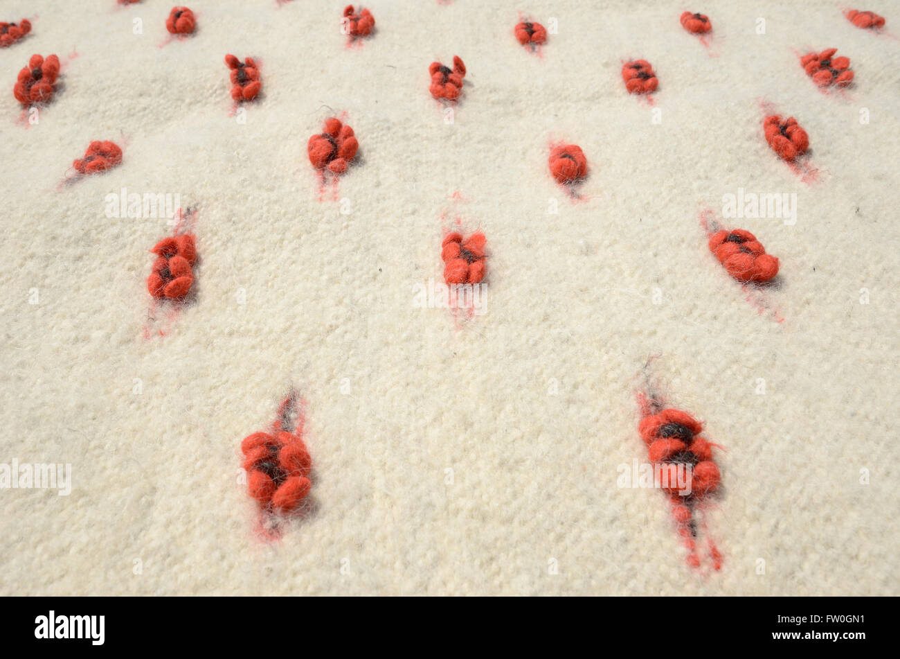 Carpazi tessuta a mano coperta di lana Foto Stock