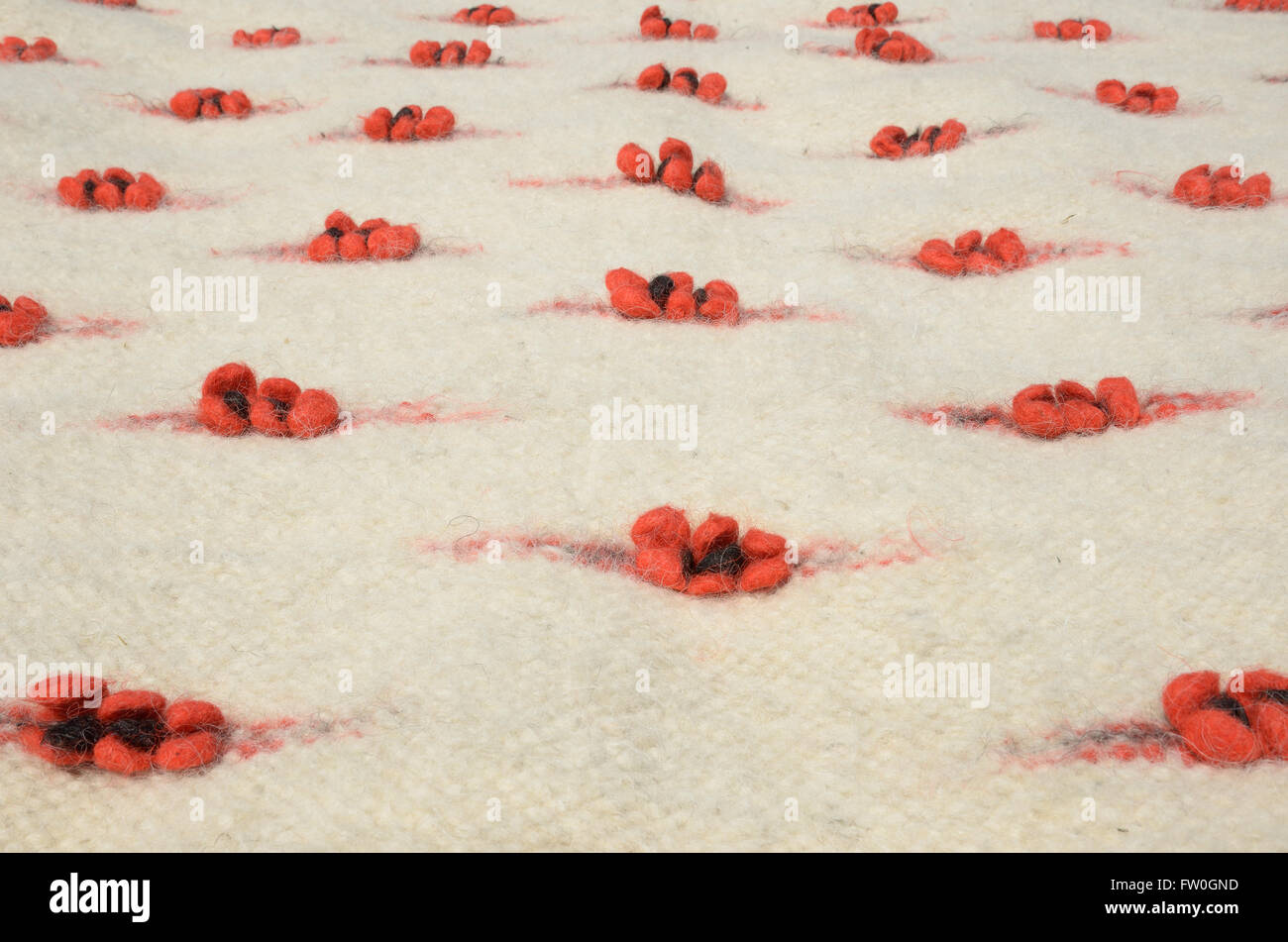 Carpazi tessuta a mano coperta di lana Foto Stock