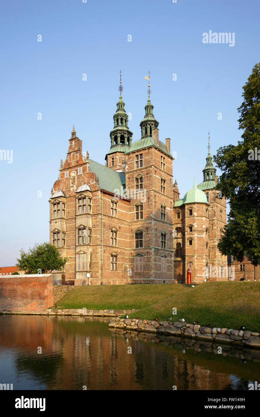 Il Castello di Rosenborg a Copenaghen, Danimarca Foto Stock