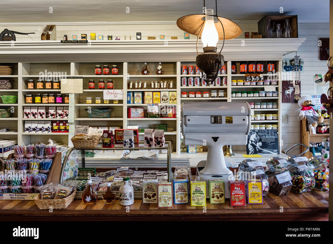 Tradizionale archivio generale situato entro il Calvin Coolidge Homestead District, Plymouth tacca, Vermont, USA Foto Stock