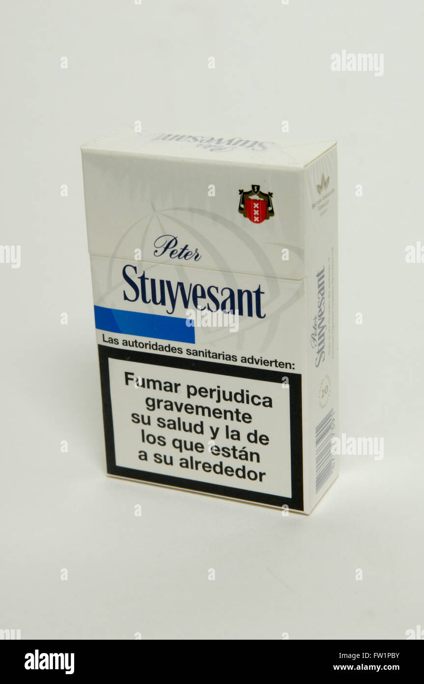 Peter Stuyvesant tabacco Sigarette il pacchetto Foto Stock