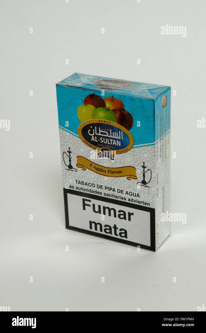 Al-Sultan melassa Shisha pacchetto di tabacco Foto stock - Alamy