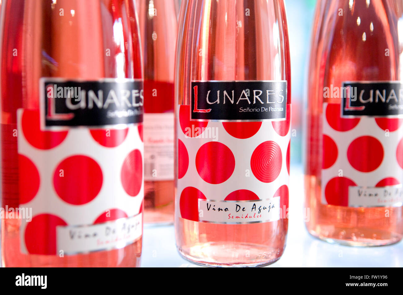 Lunar è un marchio di vino dalla Spagna Andalusia con un dolce sapore Lunar dall' azienda vinicola Foto Stock