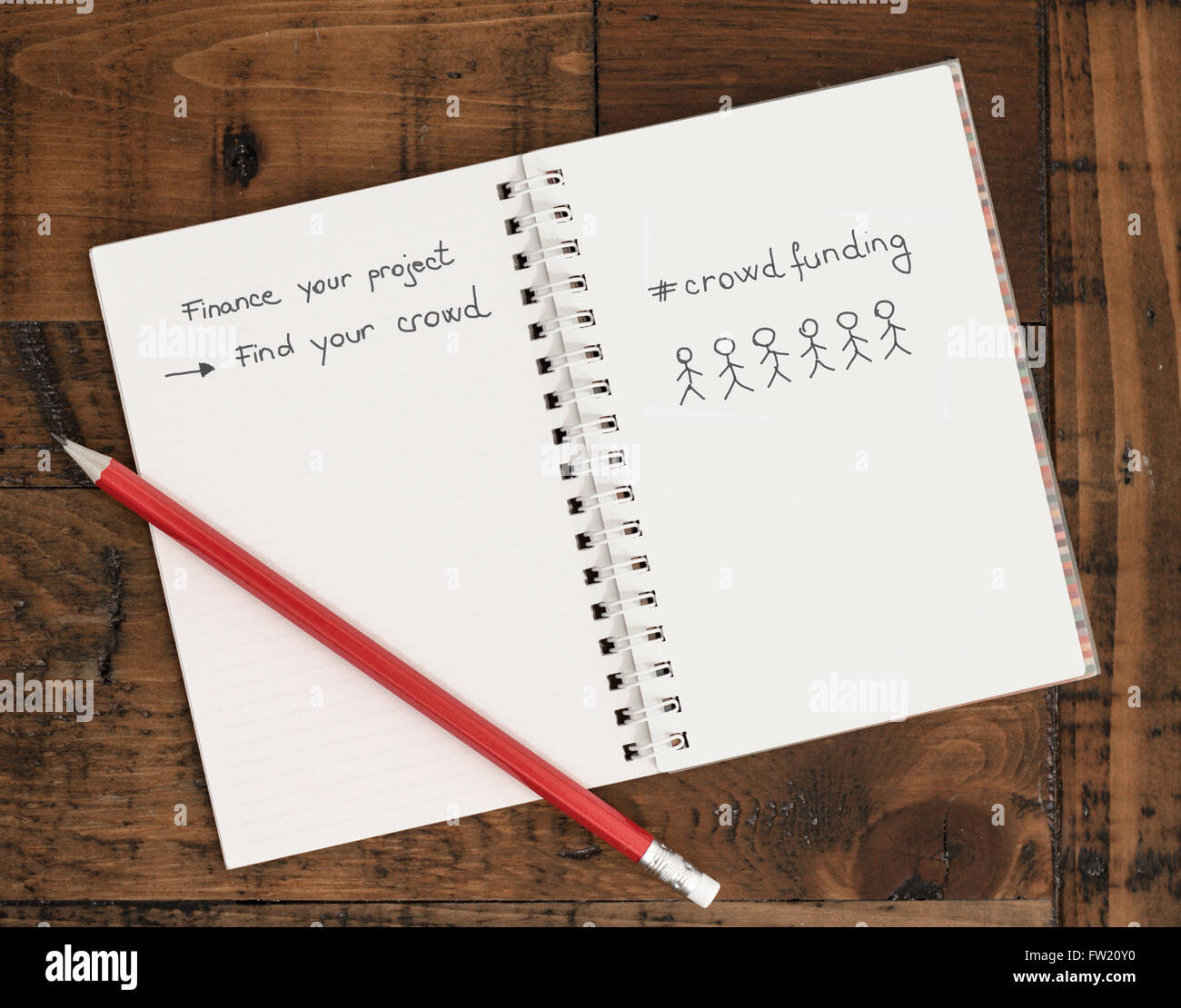 Crowdfunding - Trova il tuo folla! Foto Stock